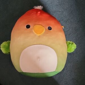 Squishmallows Gradient Bird Plush - Red, Orange, Green